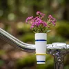White/Dark Blue BikeVase