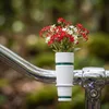 White/Dark Green BikeVase
