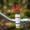 White/Red BikeVase