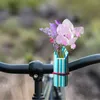 Light Blue-White handlebars bikevase
