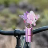 Magenta-White handlebars bikevase