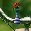 Dark Green-White handlebars bikevase