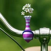 White-Magenta handlebars bikevase