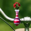 White-Red handlebars bikevase