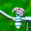 light-blue handlebars bikevase