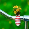 Red handlebars bikevase