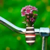 White handlebars bikevase
