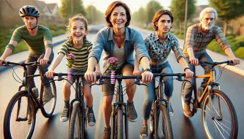 Detail der Fahrradvase am Lenker: Passt perfekt als kleines Mitbringsel